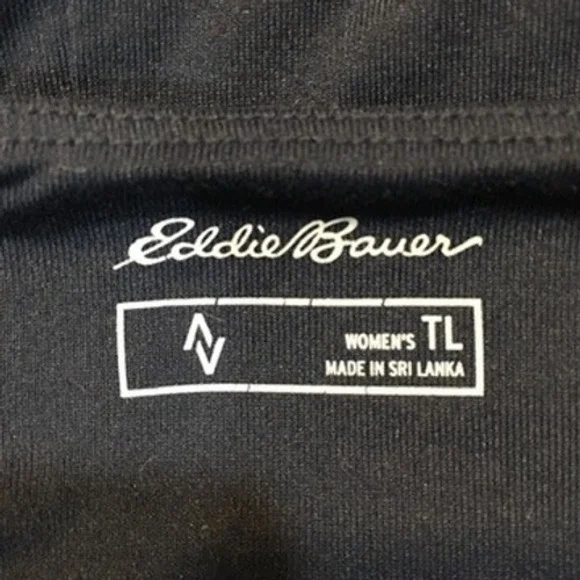 Eddie Bauer Womens L Tall Navy Blue V Neck Faux Wrap Ruched Waist Midi Dress - Picture 8 of 9